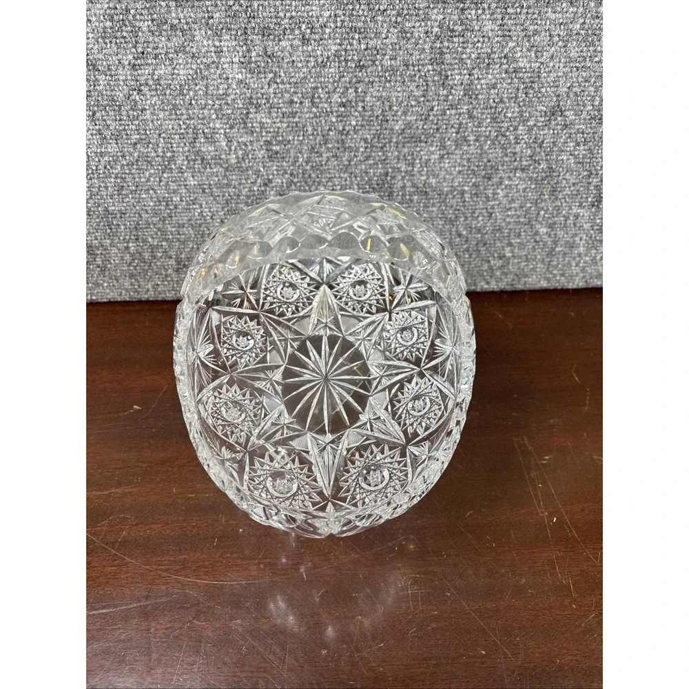 Vintage Crystal Candy Dish/Trinket Bowl Basket~5